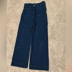 Maeve High Rise Wide-Leg Blue Jeans